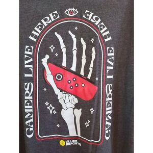 HyperX Arena Las Vegas Gaming Gamers Skulls Long Sleeve Shirt Size L Dark Gray